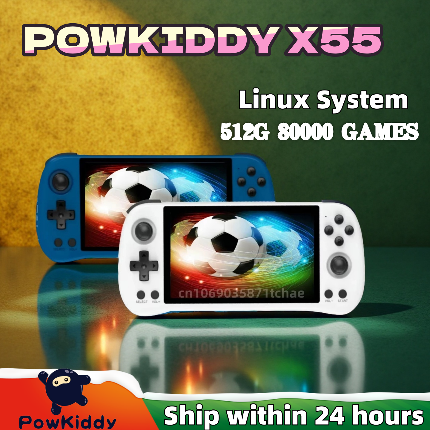 Gaming Console Retro Handheld - POWKIDDY X55 Handheld Game Console Retro