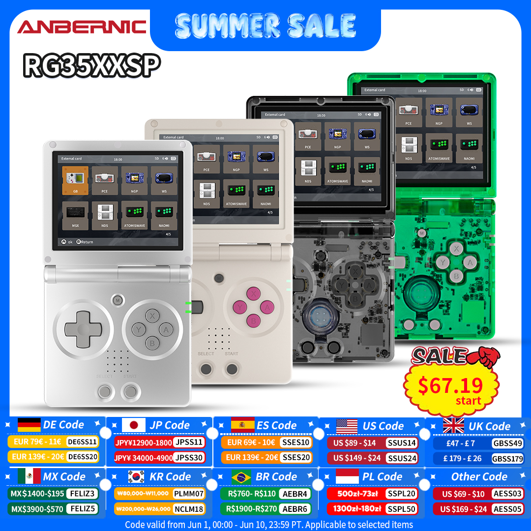 Gaming Console Retro Handheld - Anbernic RG35XXSP Retro Flip Handheld Game
