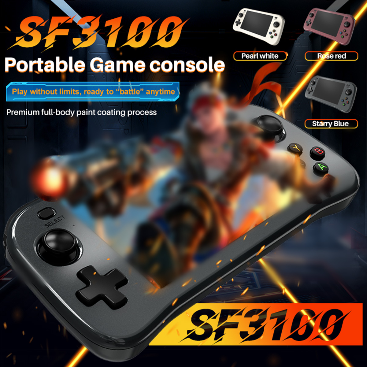 Gaming Console Retro Handheld - SF3100 Portable Handheld Game Player IPS