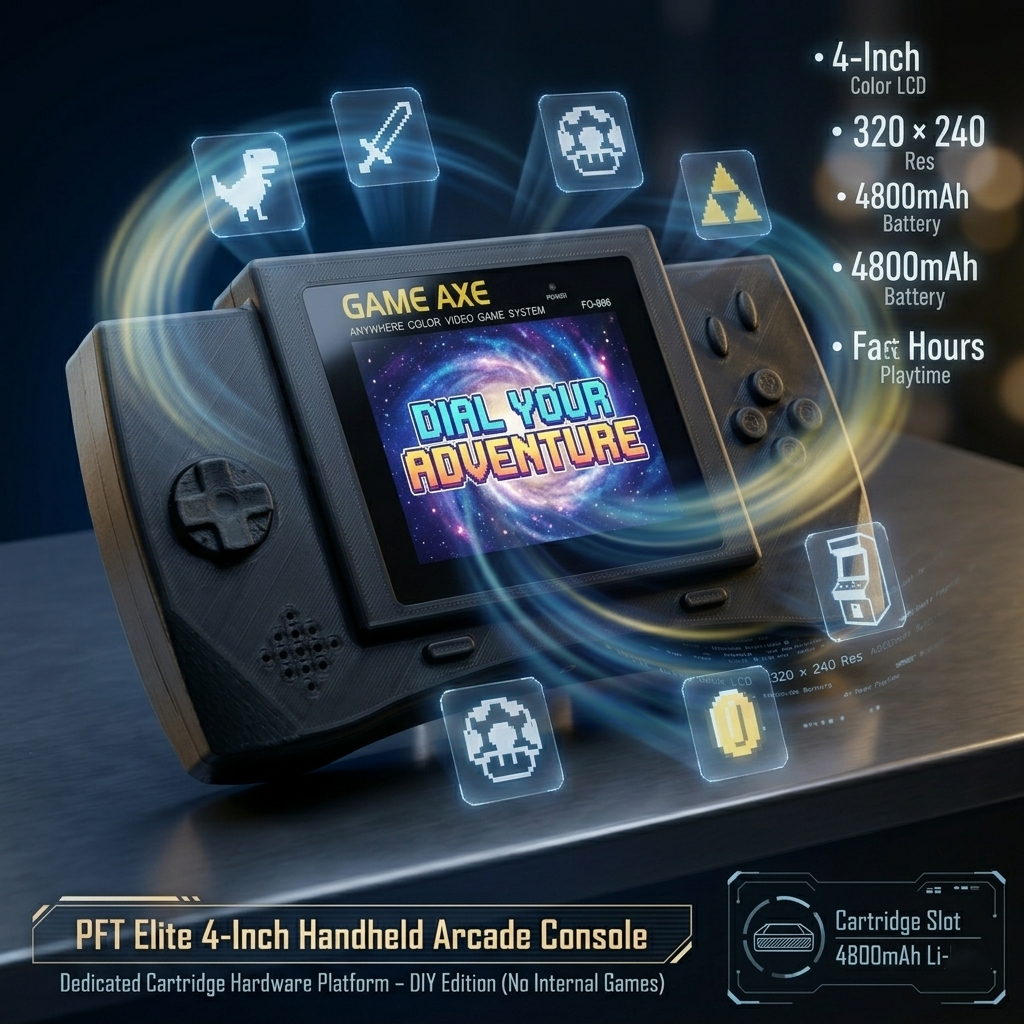 Gaming Console Retro Handheld - PFT Elite 4-Inch Handheld Arcade Console
