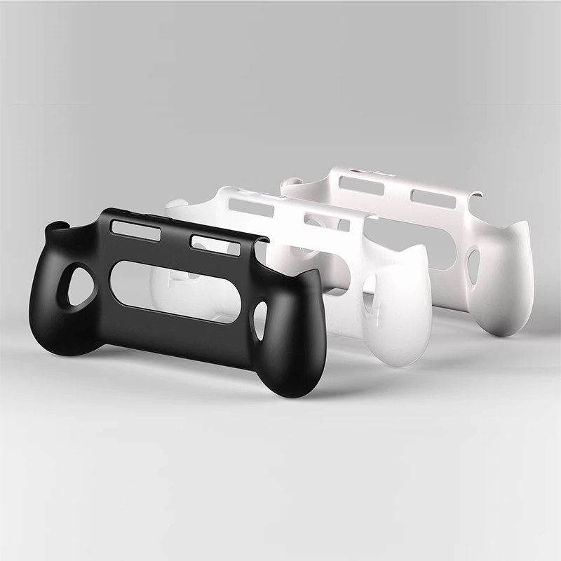 Gaming Console Holder - Black White Grey Grip, Storage Bag