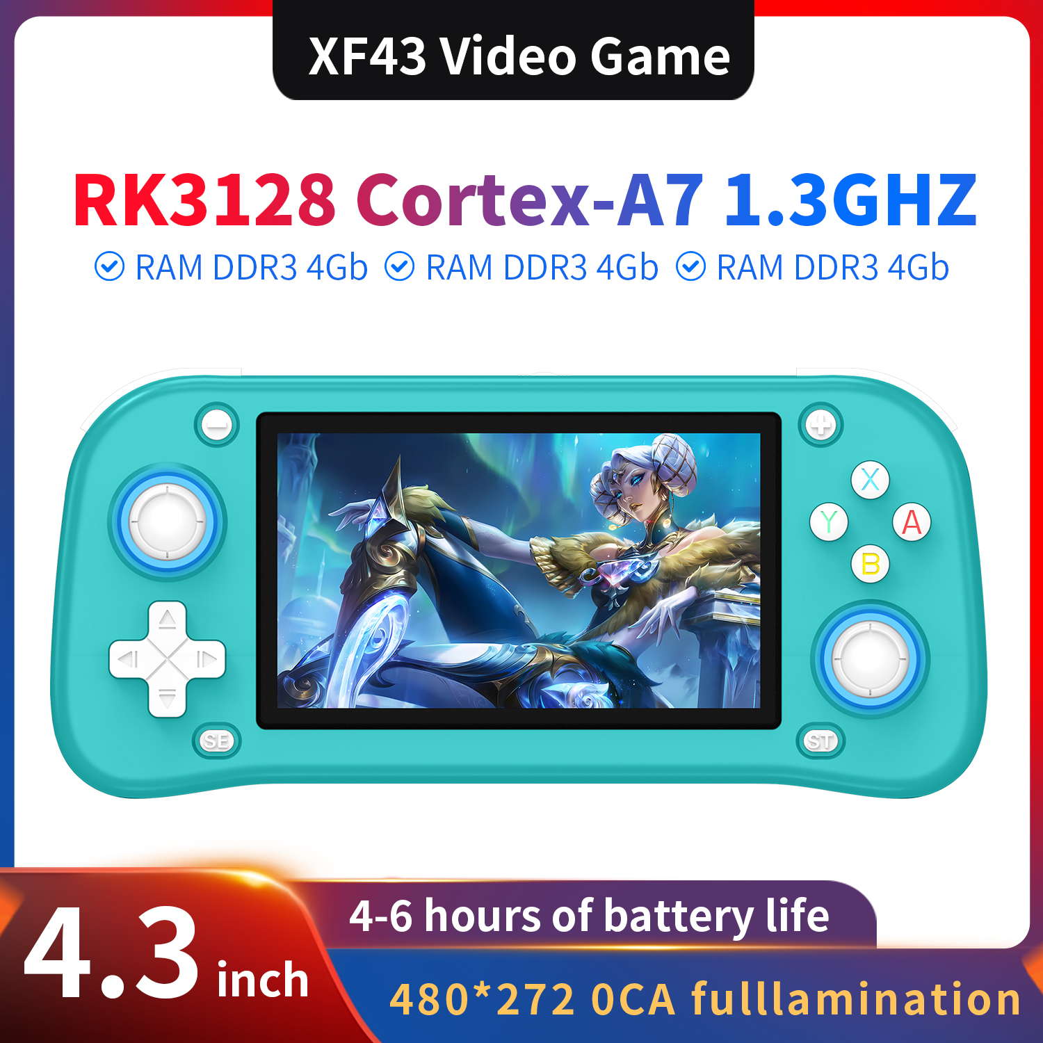 Gaming Console For 10 Year Old - AISLPC XF43 4.3 inch Retro Handheld
