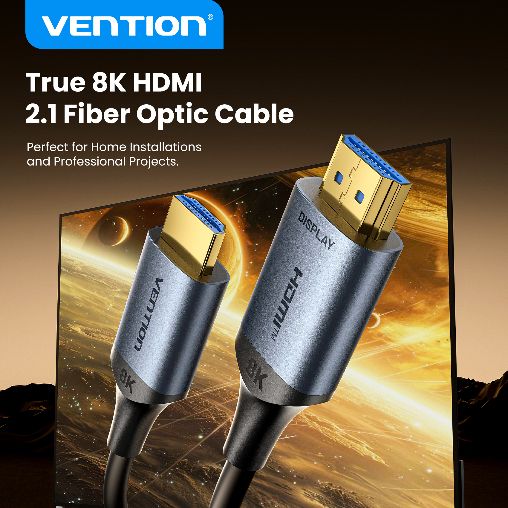 Hdmi Cable 2.1 - Vention 8K Fiber Optic HDMI 2.1