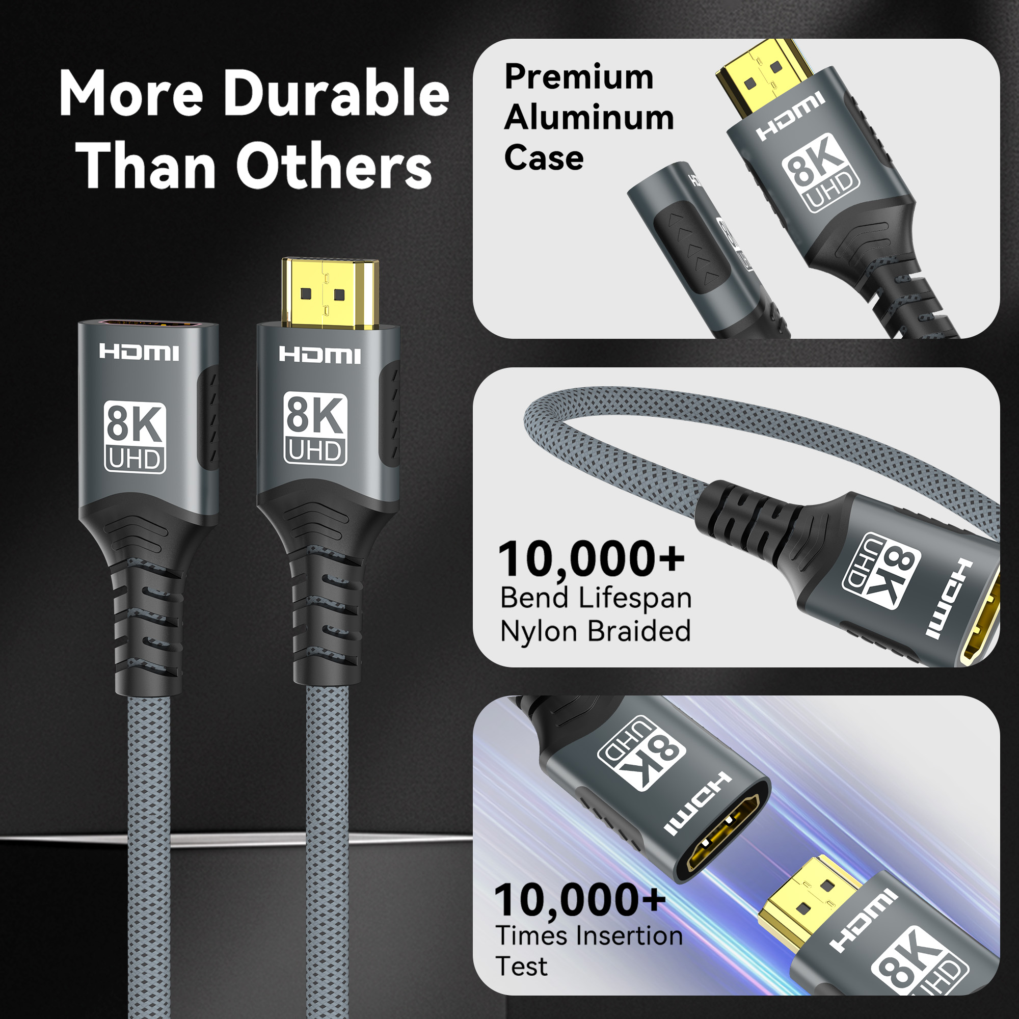 HDMI 2.1 Extension cable 8K HD - đánh giá và giá Hdmi Cable 2.1