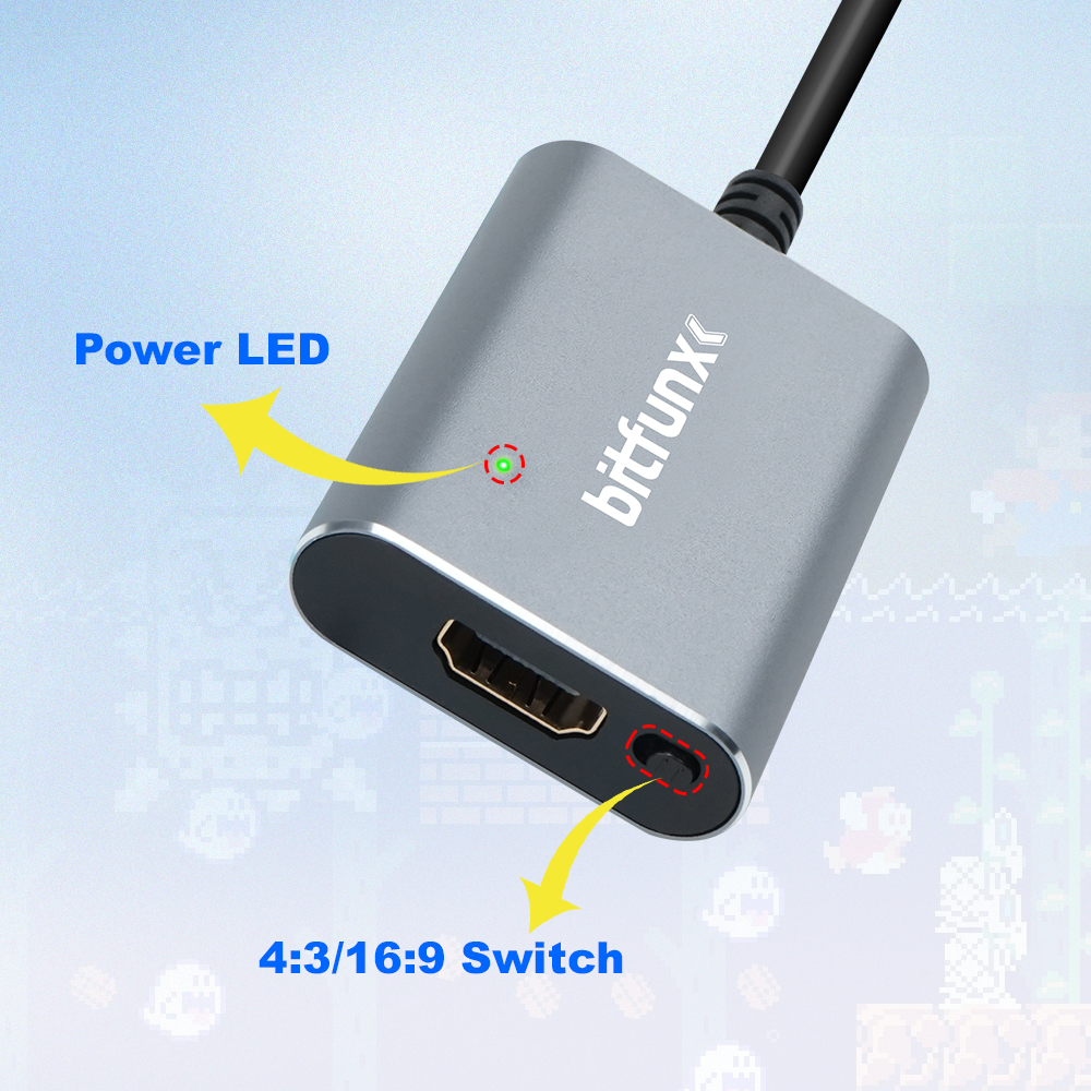Bitfunx 720P Svideo / AV To HD - đánh giá và giá Gaming Console Retro Handheld