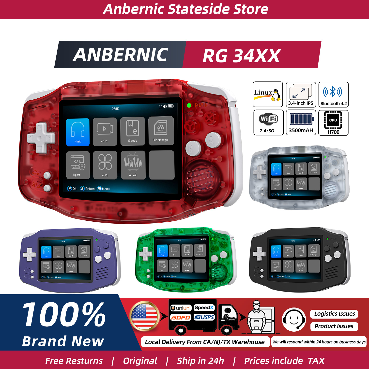 ANBERNIC RG34XX Retro Handheld - đánh giá và giá Gaming Console Retro Handheld