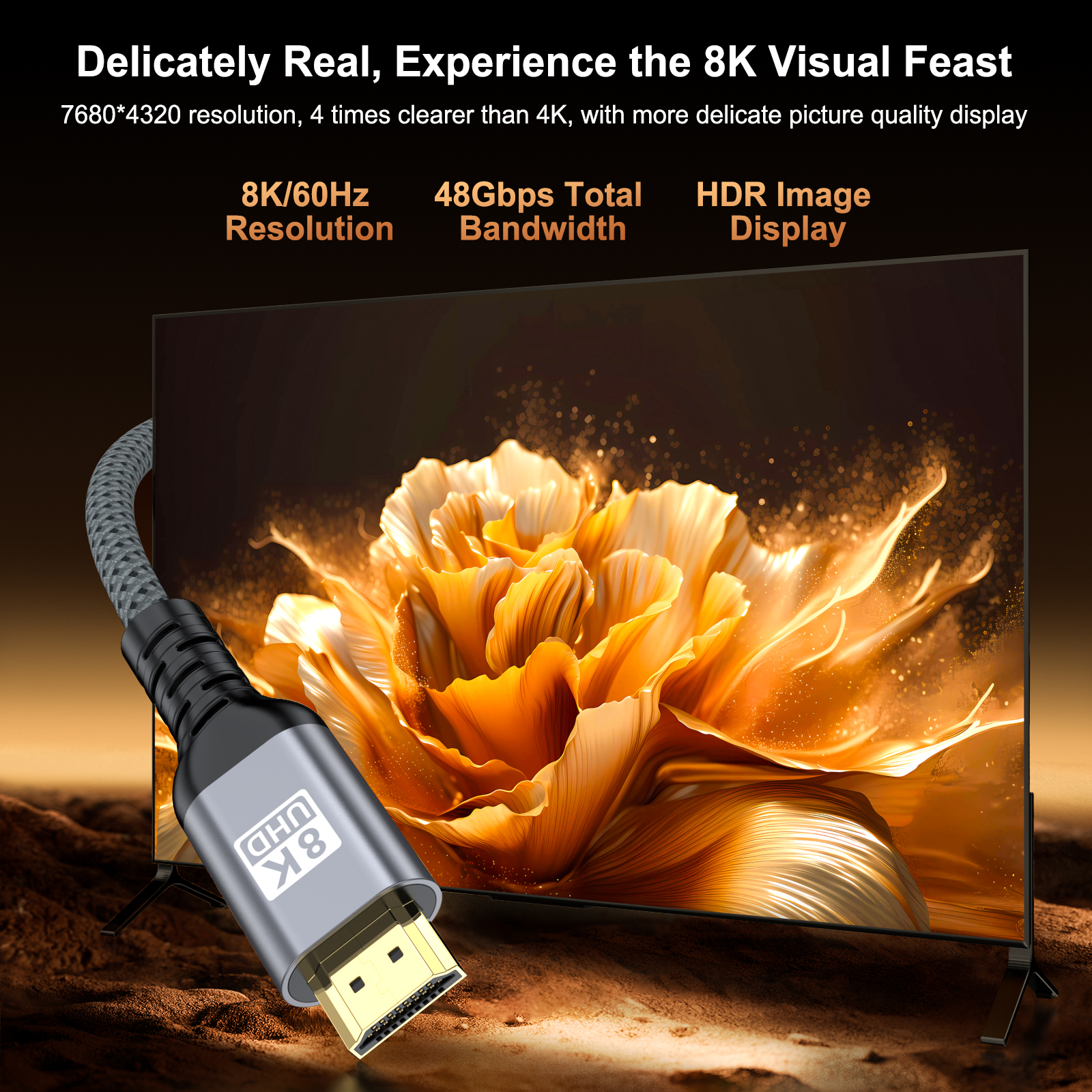 8K 60HZ 4K 120HZ 2K 240Hz HDMI - đánh giá và giá Hdmi Cable 2.1