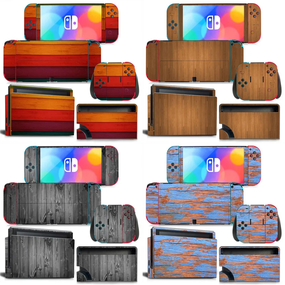 For Nintendo Switch OLED Wood  - đánh giá và giá Console Skin Wrap