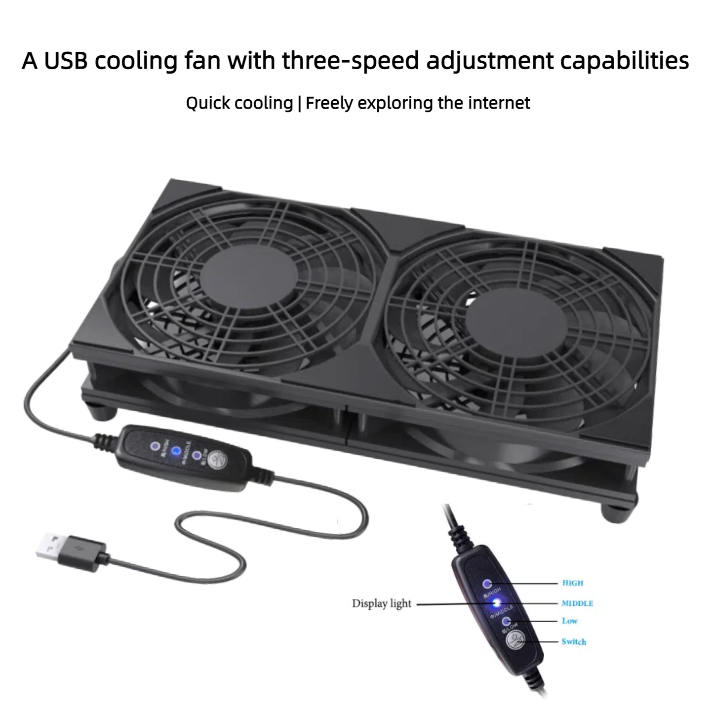 Dual USB Cooling Fan with 3-Sp - đánh giá và giá Gaming Console With Controller