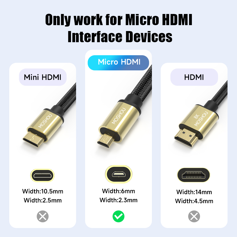 Micro HDMI to HDMI-compatible  - đánh giá và giá Hdmi Cable 2.1