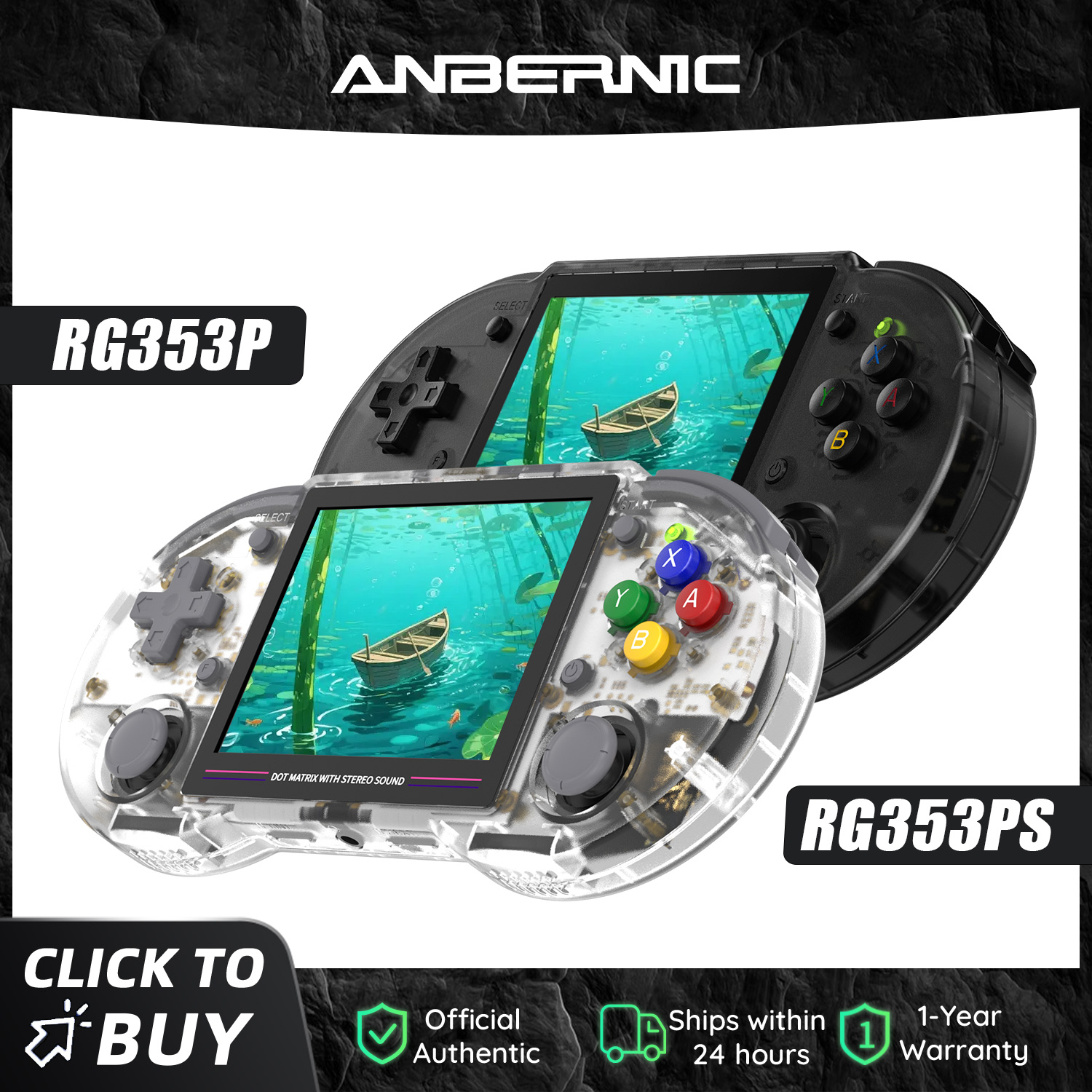 Anbernic  RG353P RG353PS 64 Bi - đánh giá và giá Gaming Console Retro Handheld