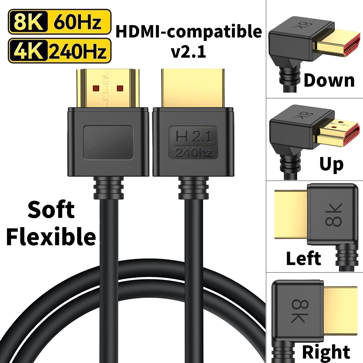 90 Degree Up/Down/Left/Right A - đánh giá và giá Hdmi Cable 2.1