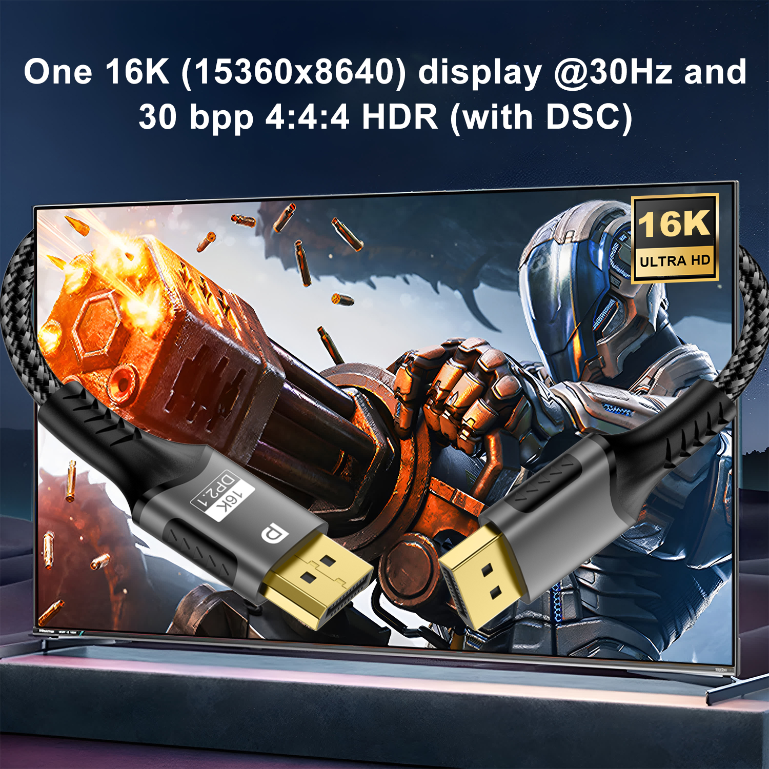 16K DP 2.1 8K@120Hz 4K@240Hz 8 - đánh giá và giá Hdmi Cable 2.1